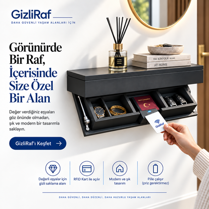 Gizli Bölmeli Raf – Değerli Eşyalar İçin Güvenli Saklama